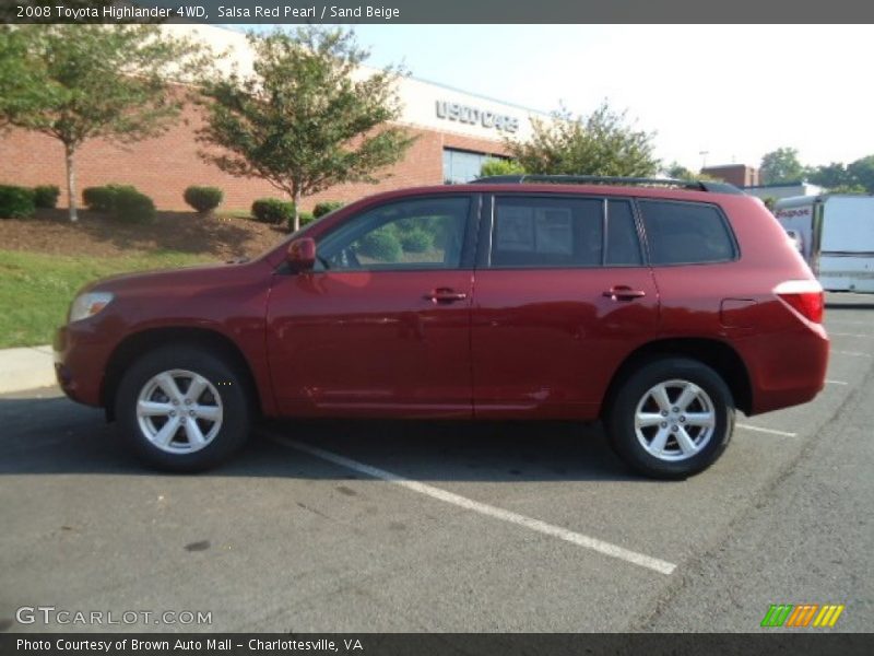 Salsa Red Pearl / Sand Beige 2008 Toyota Highlander 4WD