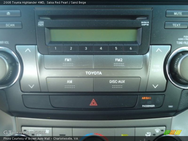 Salsa Red Pearl / Sand Beige 2008 Toyota Highlander 4WD