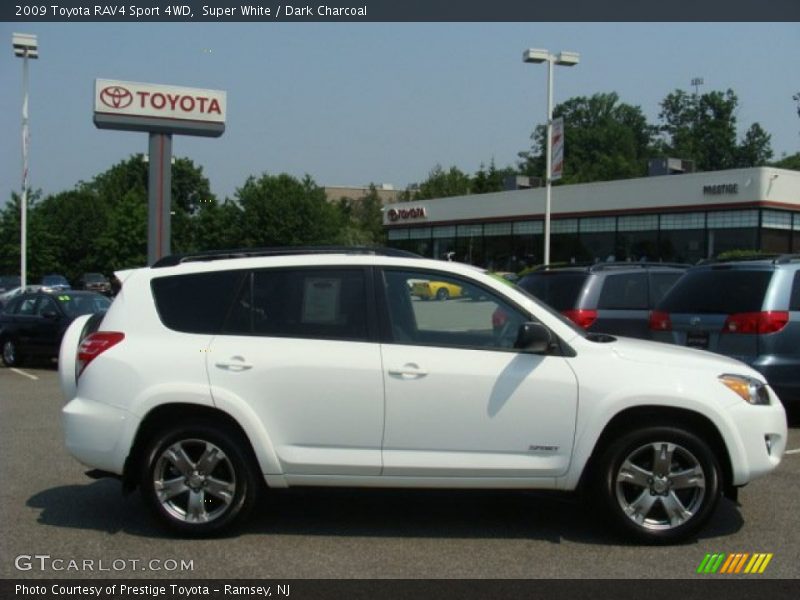 Super White / Dark Charcoal 2009 Toyota RAV4 Sport 4WD