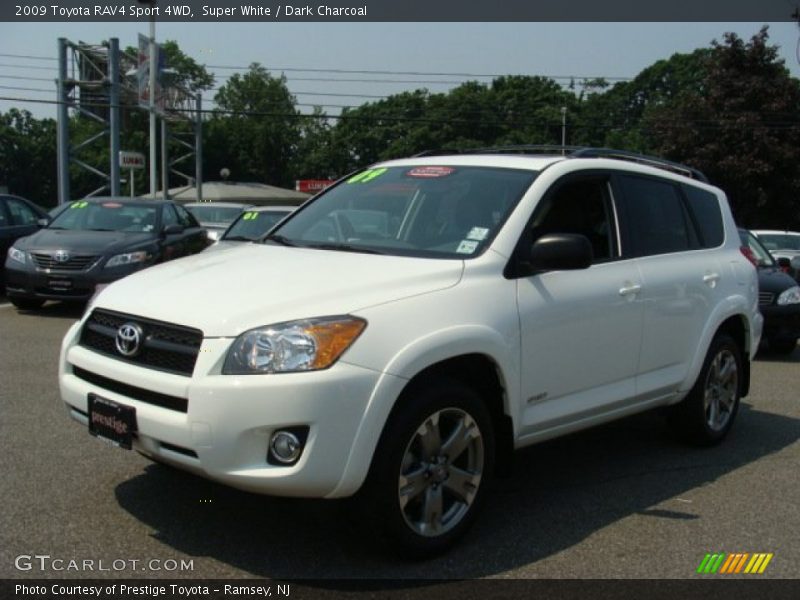 Super White / Dark Charcoal 2009 Toyota RAV4 Sport 4WD