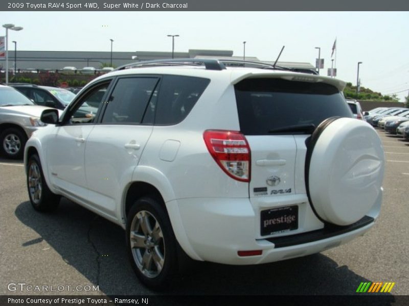 Super White / Dark Charcoal 2009 Toyota RAV4 Sport 4WD