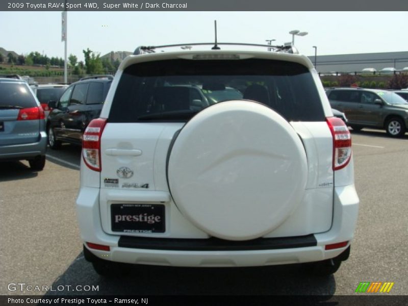 Super White / Dark Charcoal 2009 Toyota RAV4 Sport 4WD
