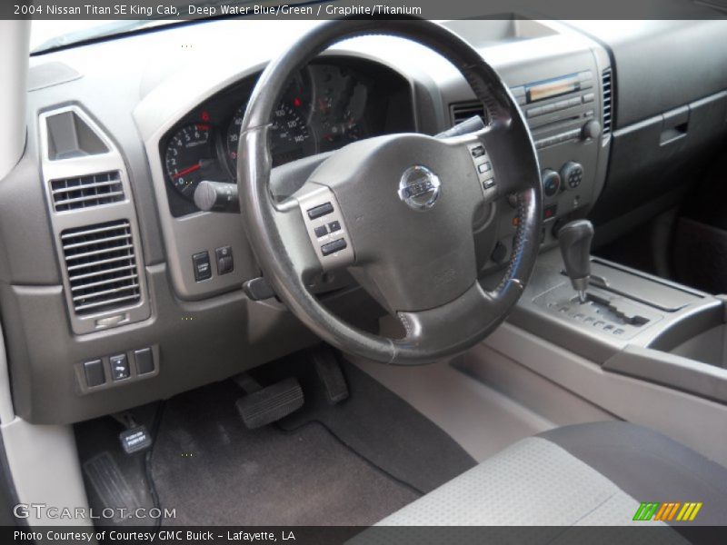 Deep Water Blue/Green / Graphite/Titanium 2004 Nissan Titan SE King Cab