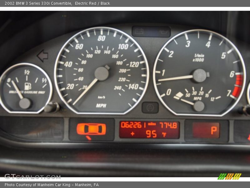 Electric Red / Black 2002 BMW 3 Series 330i Convertible