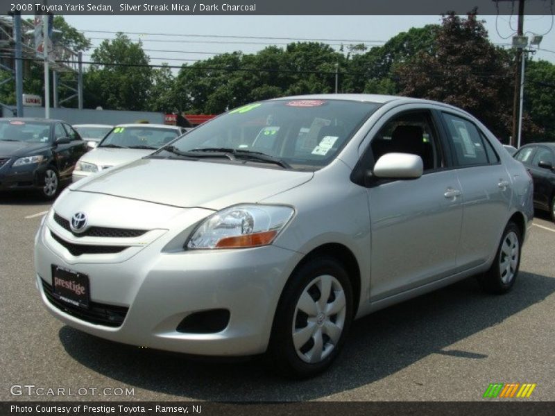 Silver Streak Mica / Dark Charcoal 2008 Toyota Yaris Sedan
