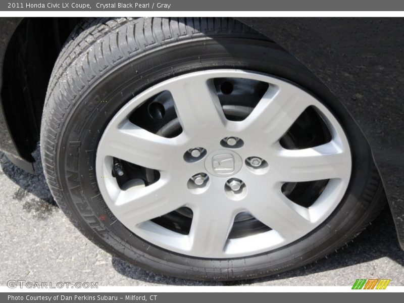 Crystal Black Pearl / Gray 2011 Honda Civic LX Coupe