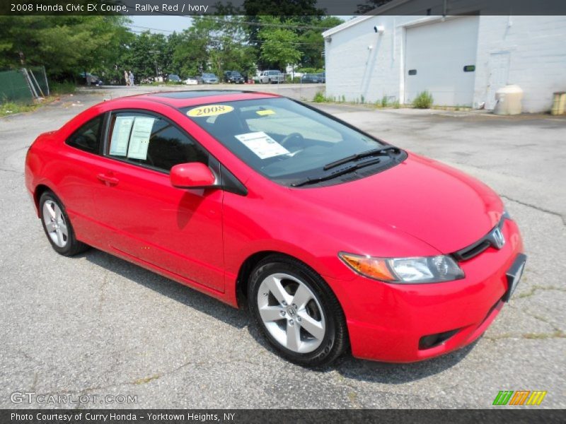 Rallye Red / Ivory 2008 Honda Civic EX Coupe