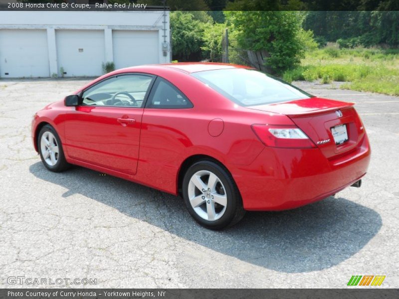 Rallye Red / Ivory 2008 Honda Civic EX Coupe