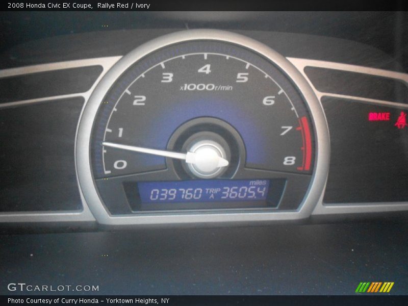 Rallye Red / Ivory 2008 Honda Civic EX Coupe