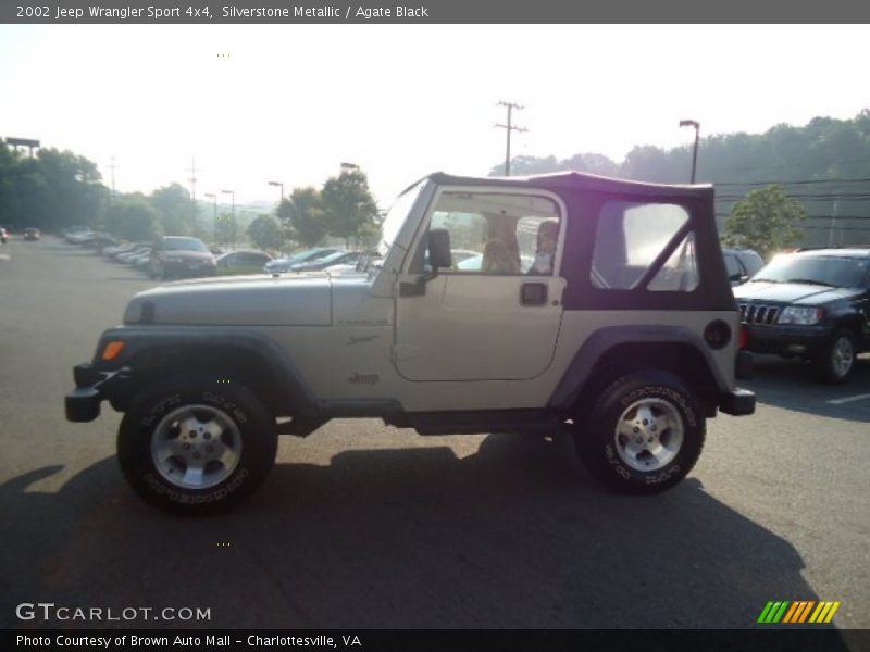 Silverstone Metallic / Agate Black 2002 Jeep Wrangler Sport 4x4