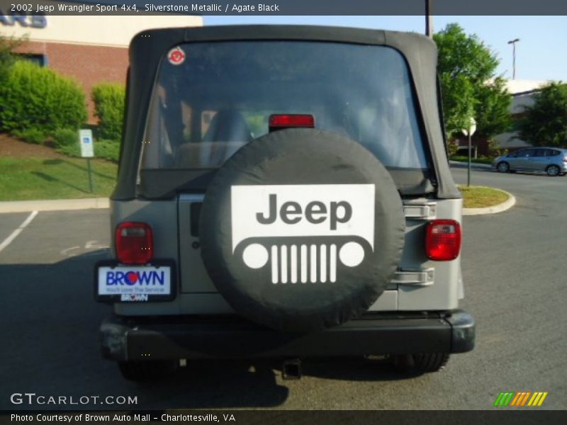 Silverstone Metallic / Agate Black 2002 Jeep Wrangler Sport 4x4