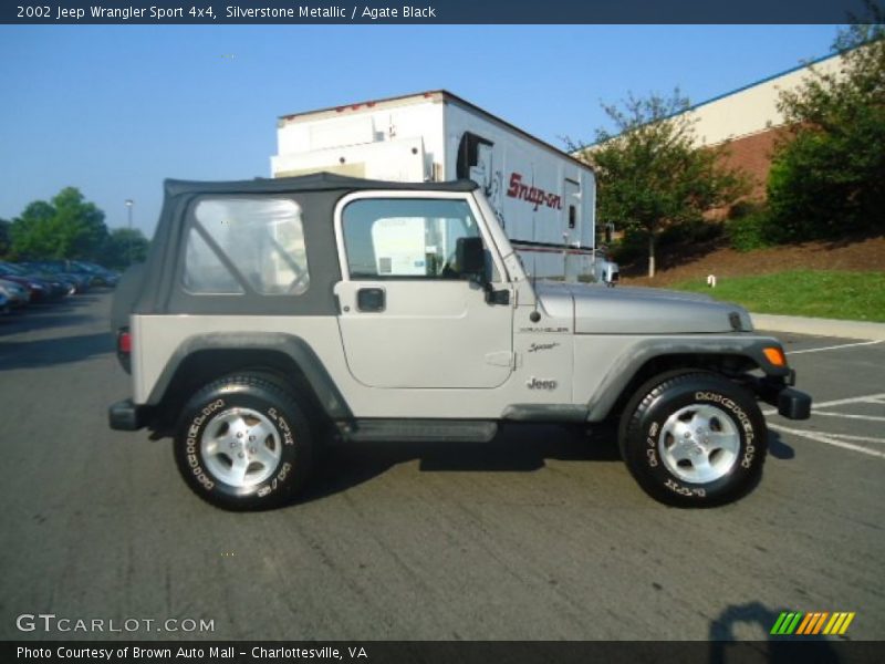 Silverstone Metallic / Agate Black 2002 Jeep Wrangler Sport 4x4
