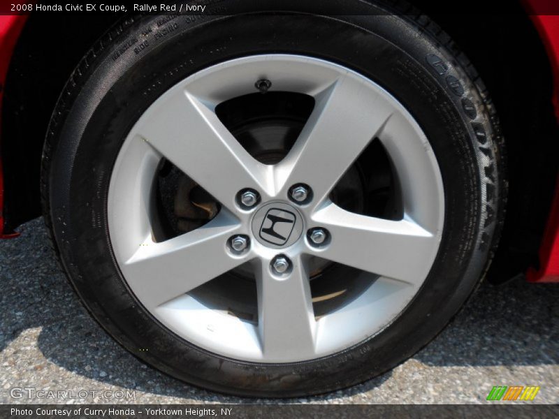 Rallye Red / Ivory 2008 Honda Civic EX Coupe