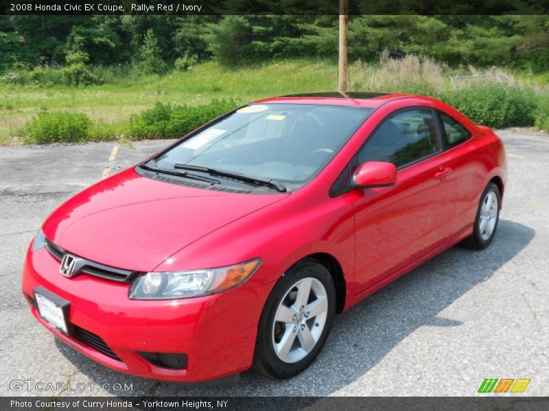 Rallye Red / Ivory 2008 Honda Civic EX Coupe