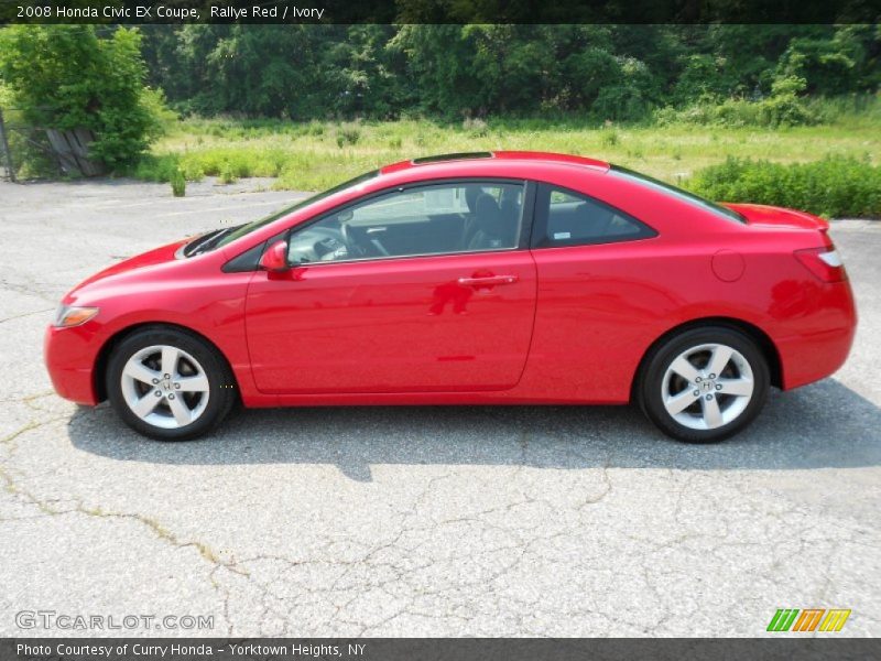 Rallye Red / Ivory 2008 Honda Civic EX Coupe