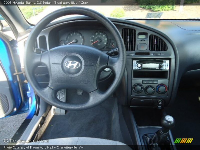 Tidal Wave Blue / Gray 2005 Hyundai Elantra GLS Sedan