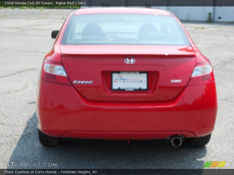 Rallye Red / Ivory 2008 Honda Civic EX Coupe