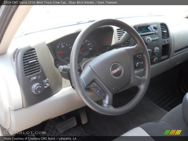Silver Birch Metallic / Dark Titanium 2009 GMC Sierra 1500 Work Truck Crew Cab