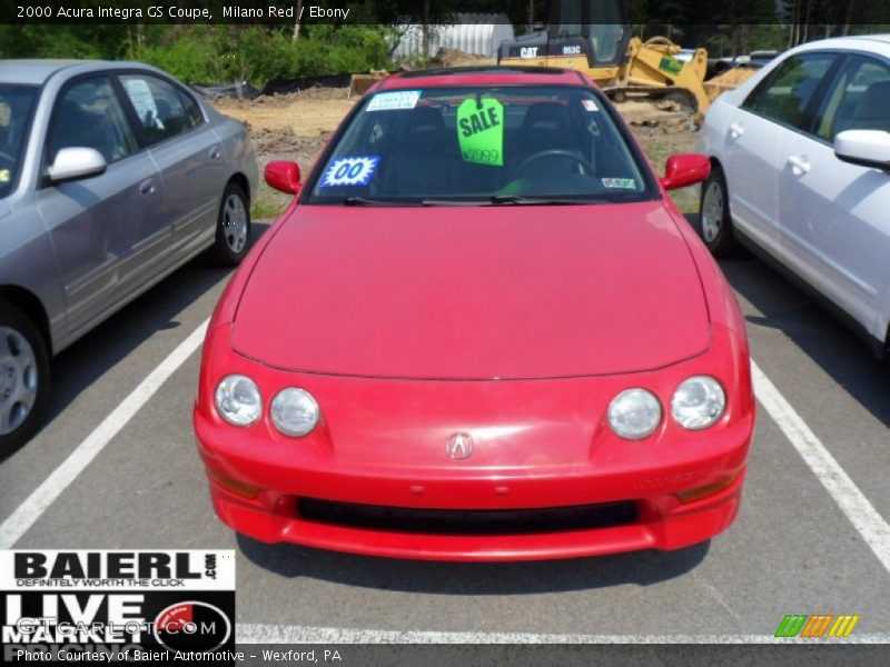 Milano Red / Ebony 2000 Acura Integra GS Coupe