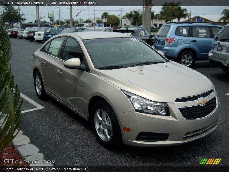 Gold Mist Metallic / Jet Black 2011 Chevrolet Cruze LT