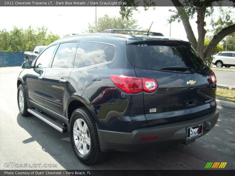 Dark Blue Metallic / Dark Gray/Light Gray 2011 Chevrolet Traverse LT