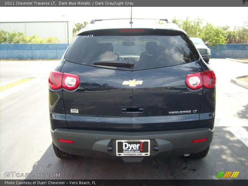 Dark Blue Metallic / Dark Gray/Light Gray 2011 Chevrolet Traverse LT