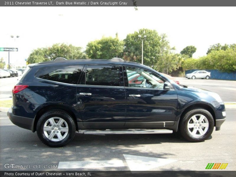 Dark Blue Metallic / Dark Gray/Light Gray 2011 Chevrolet Traverse LT