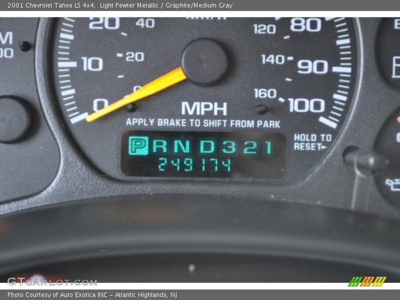 Light Pewter Metallic / Graphite/Medium Gray 2001 Chevrolet Tahoe LS 4x4