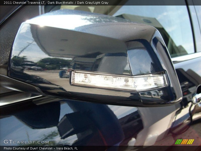 Dark Blue Metallic / Dark Gray/Light Gray 2011 Chevrolet Traverse LT
