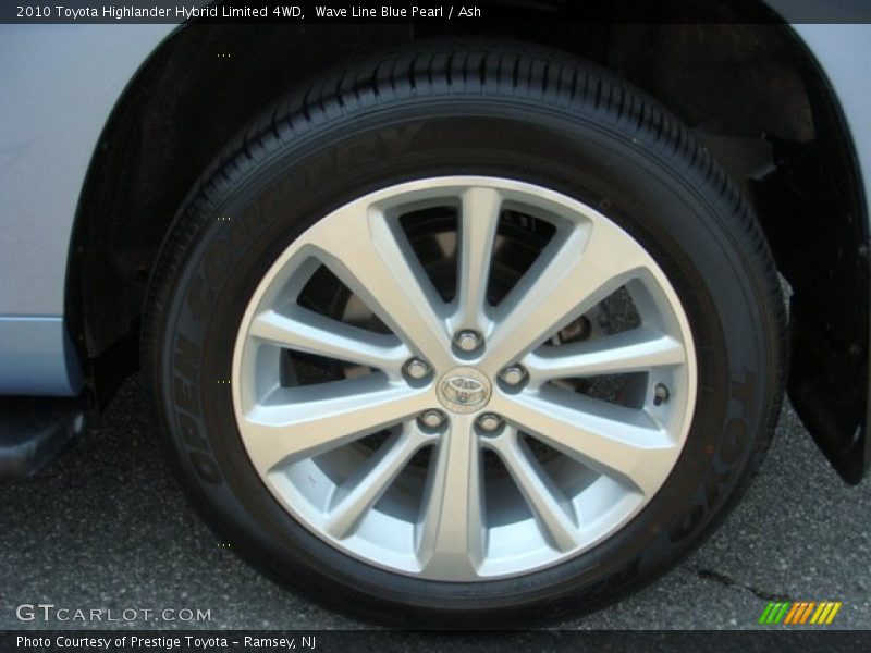 Wave Line Blue Pearl / Ash 2010 Toyota Highlander Hybrid Limited 4WD