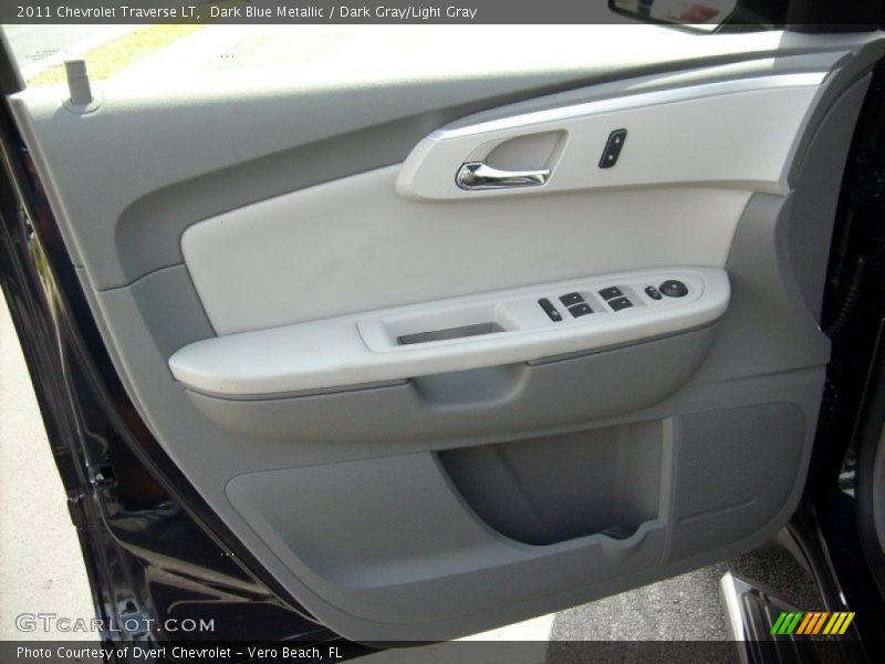 Dark Blue Metallic / Dark Gray/Light Gray 2011 Chevrolet Traverse LT