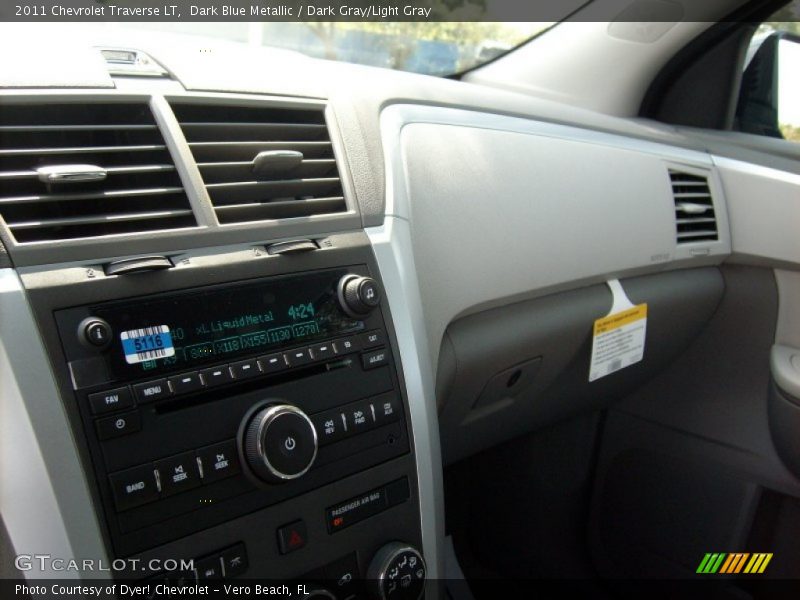 Dark Blue Metallic / Dark Gray/Light Gray 2011 Chevrolet Traverse LT