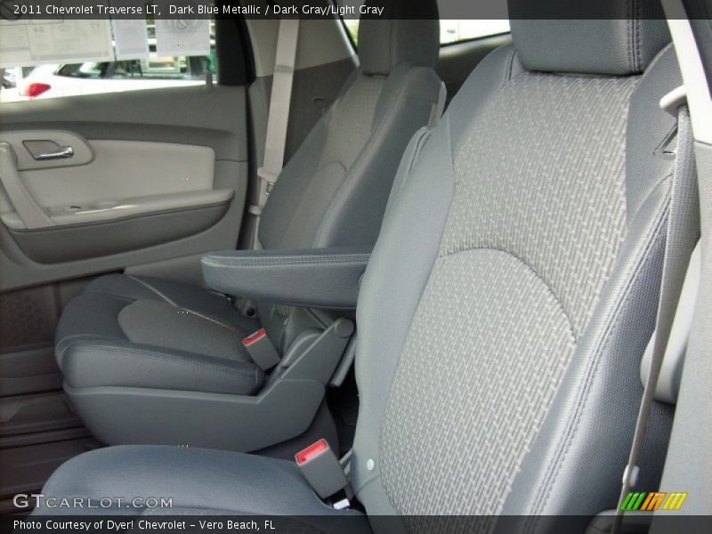Dark Blue Metallic / Dark Gray/Light Gray 2011 Chevrolet Traverse LT