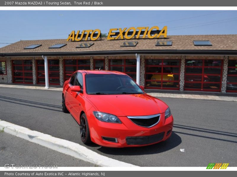 True Red / Black 2007 Mazda MAZDA3 i Touring Sedan