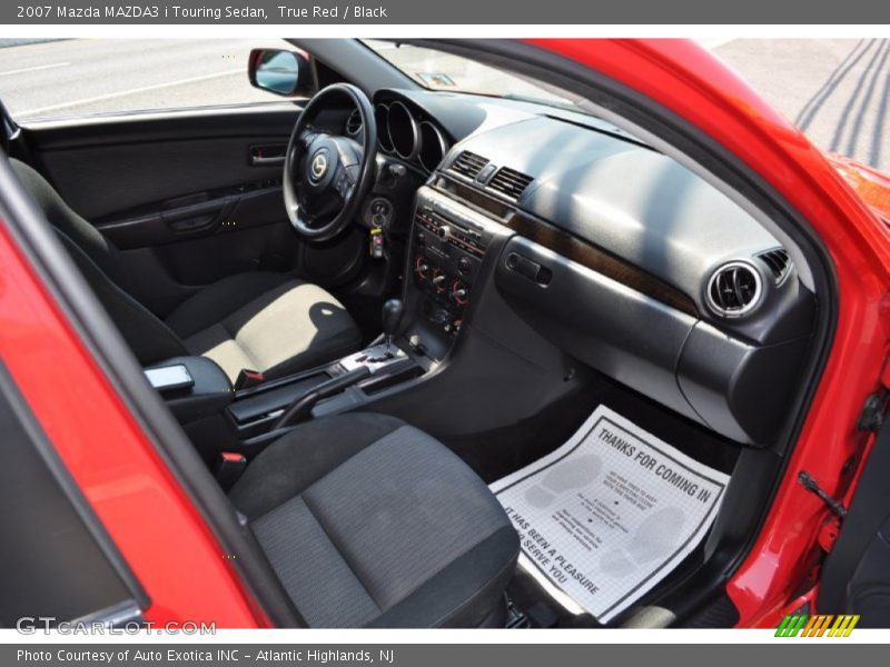 True Red / Black 2007 Mazda MAZDA3 i Touring Sedan
