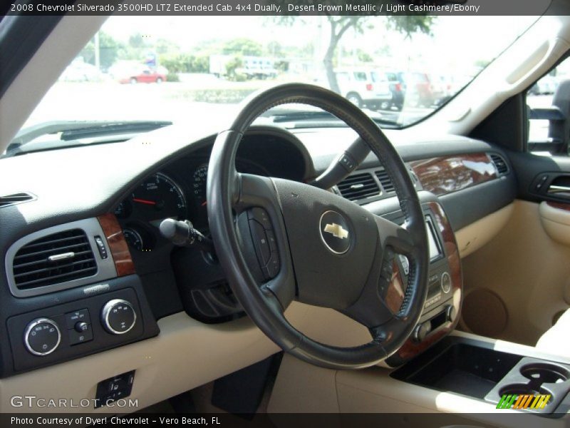 Desert Brown Metallic / Light Cashmere/Ebony 2008 Chevrolet Silverado 3500HD LTZ Extended Cab 4x4 Dually