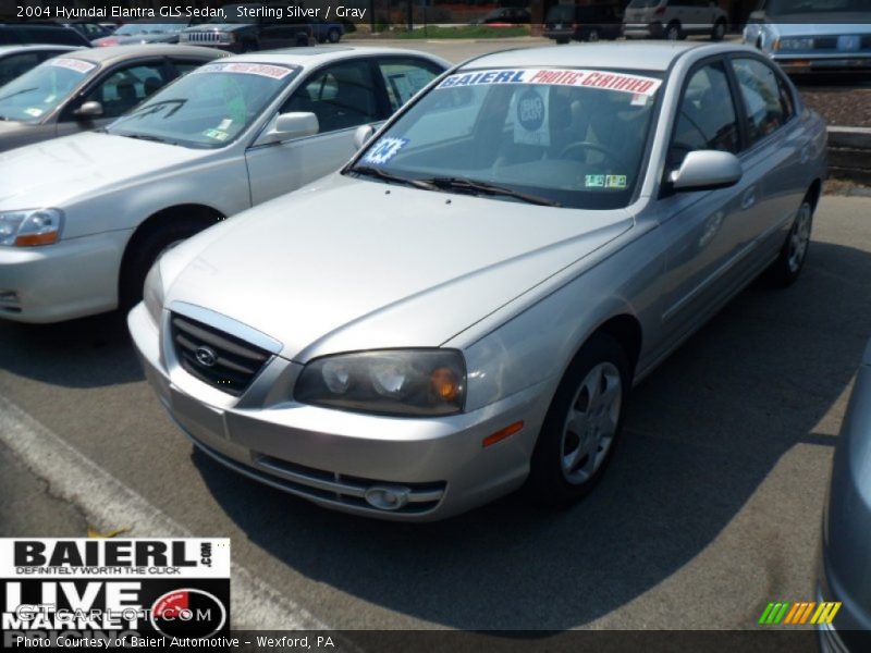 Sterling Silver / Gray 2004 Hyundai Elantra GLS Sedan