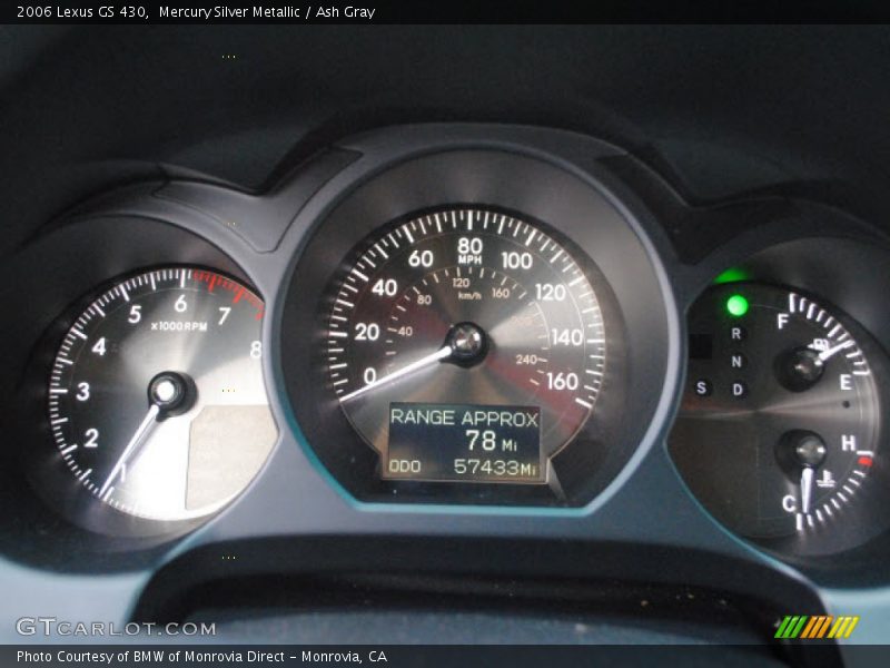Mercury Silver Metallic / Ash Gray 2006 Lexus GS 430