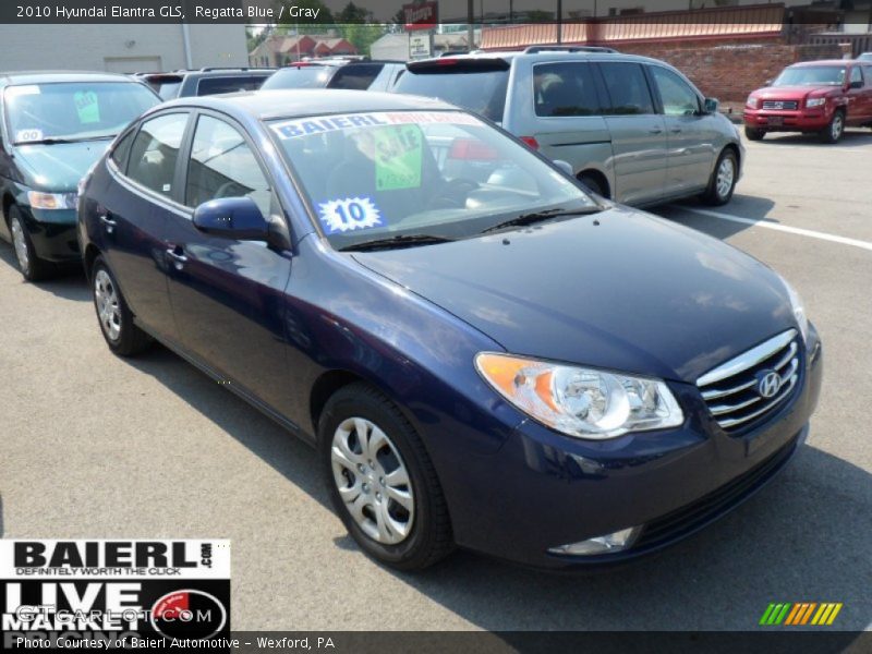 Regatta Blue / Gray 2010 Hyundai Elantra GLS