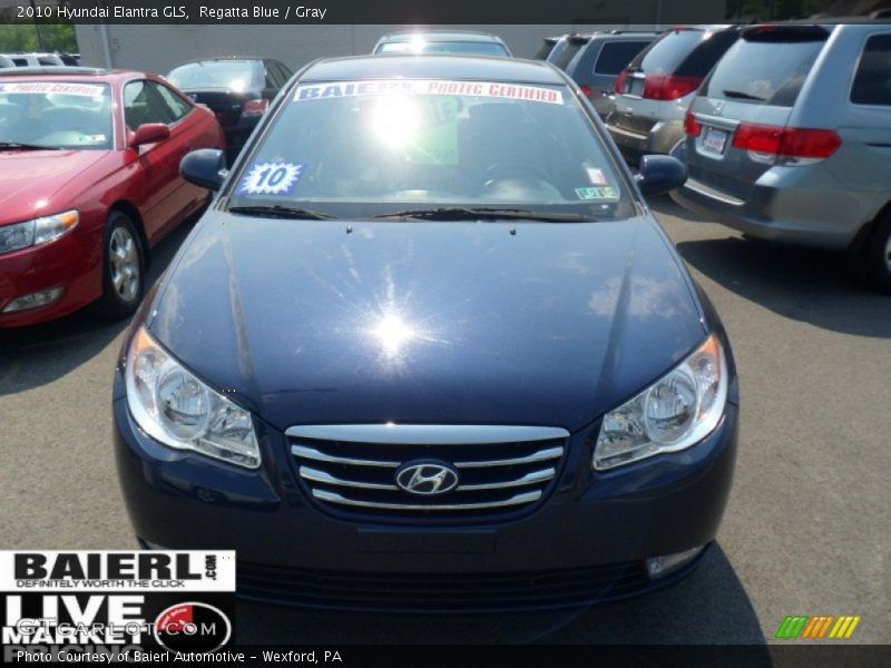 Regatta Blue / Gray 2010 Hyundai Elantra GLS