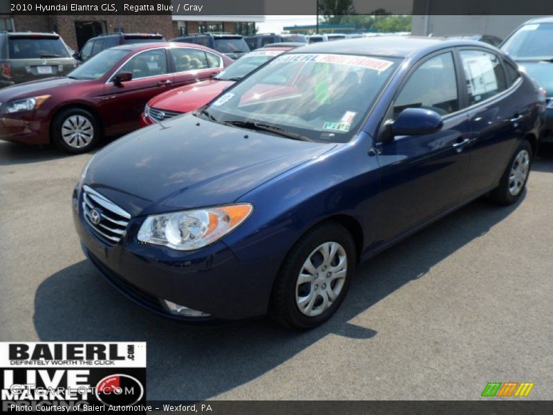 Regatta Blue / Gray 2010 Hyundai Elantra GLS