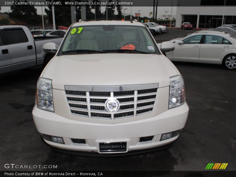 White Diamond / Cocoa/Light Cashmere 2007 Cadillac Escalade ESV AWD