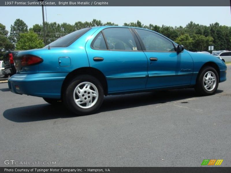 Bright Blue Metallic / Graphite 1997 Pontiac Sunfire SE Sedan