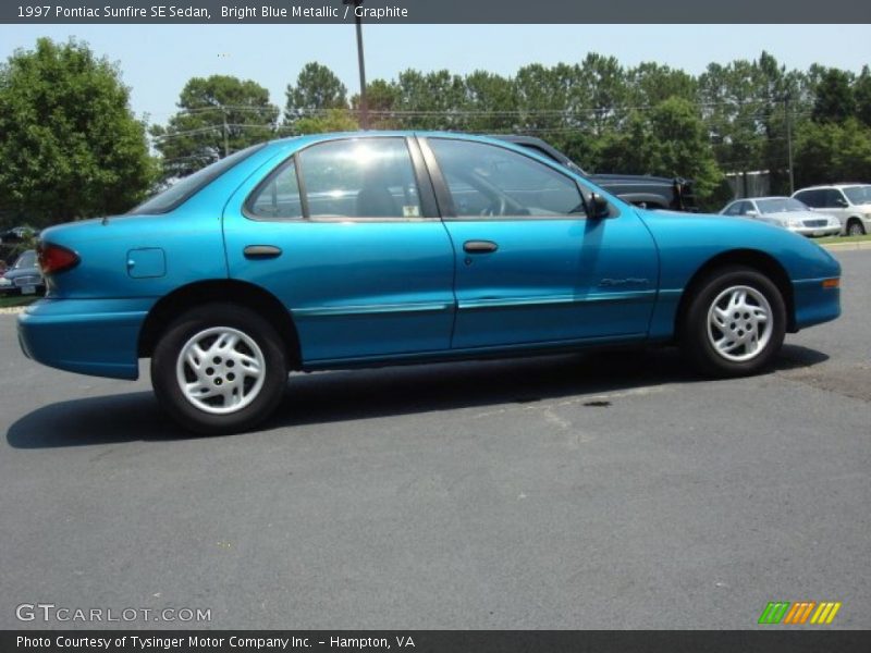 Bright Blue Metallic / Graphite 1997 Pontiac Sunfire SE Sedan