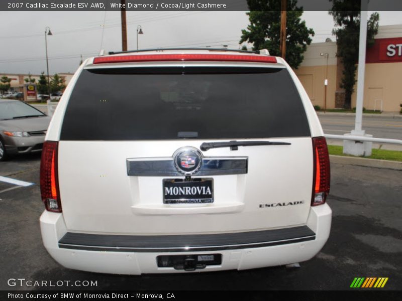 White Diamond / Cocoa/Light Cashmere 2007 Cadillac Escalade ESV AWD