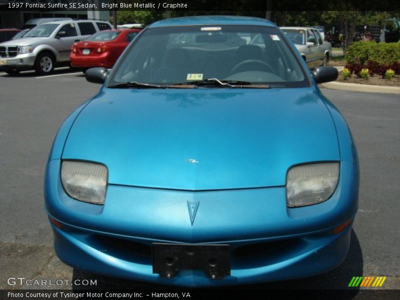 Bright Blue Metallic / Graphite 1997 Pontiac Sunfire SE Sedan