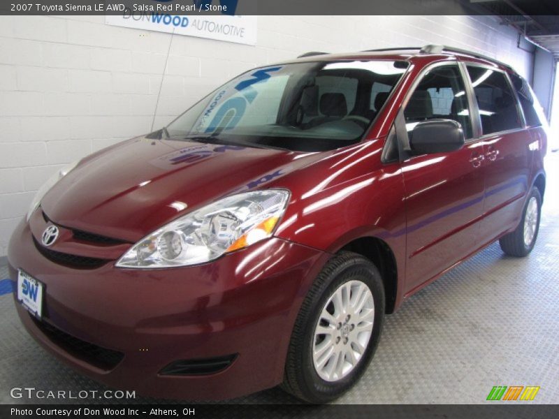 Salsa Red Pearl / Stone 2007 Toyota Sienna LE AWD