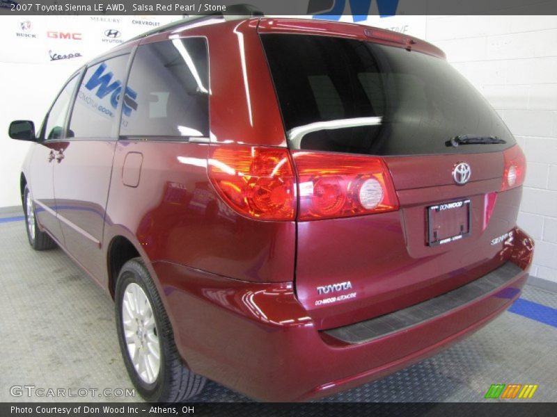 Salsa Red Pearl / Stone 2007 Toyota Sienna LE AWD