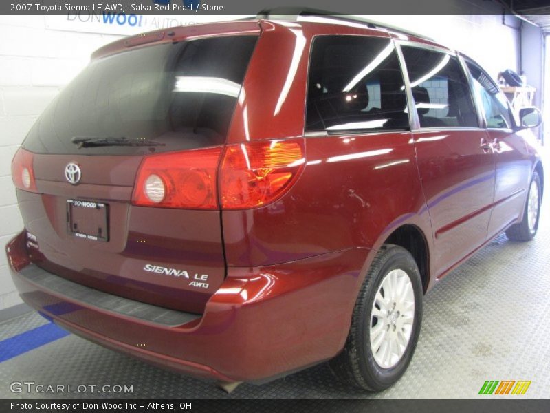 Salsa Red Pearl / Stone 2007 Toyota Sienna LE AWD