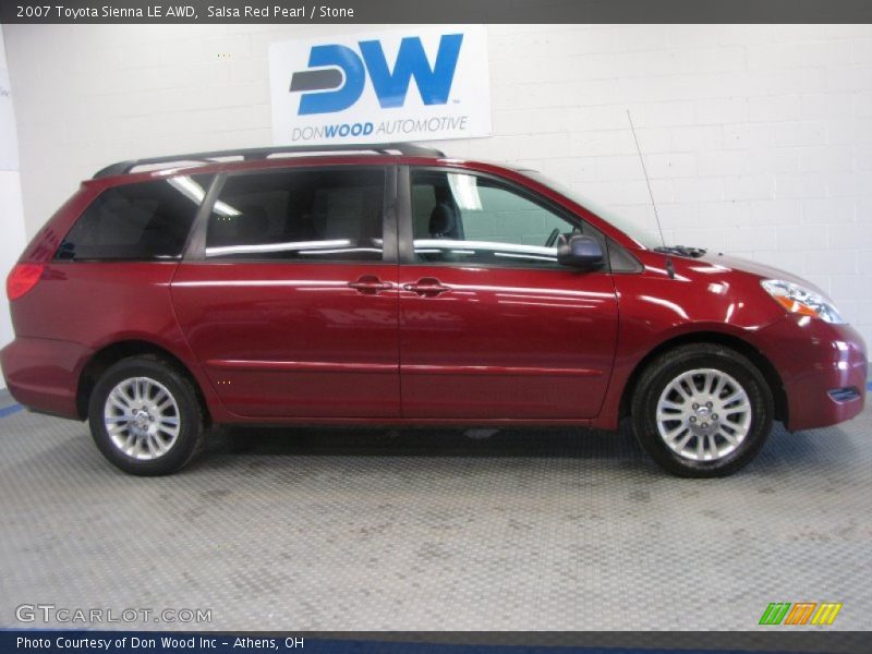 Salsa Red Pearl / Stone 2007 Toyota Sienna LE AWD